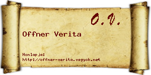 Offner Verita névjegykártya